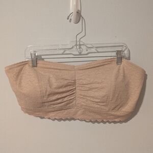 Torrid Cream Lightly Lined 4-Way Stretch Lace Bandeau Bralette Size 3X